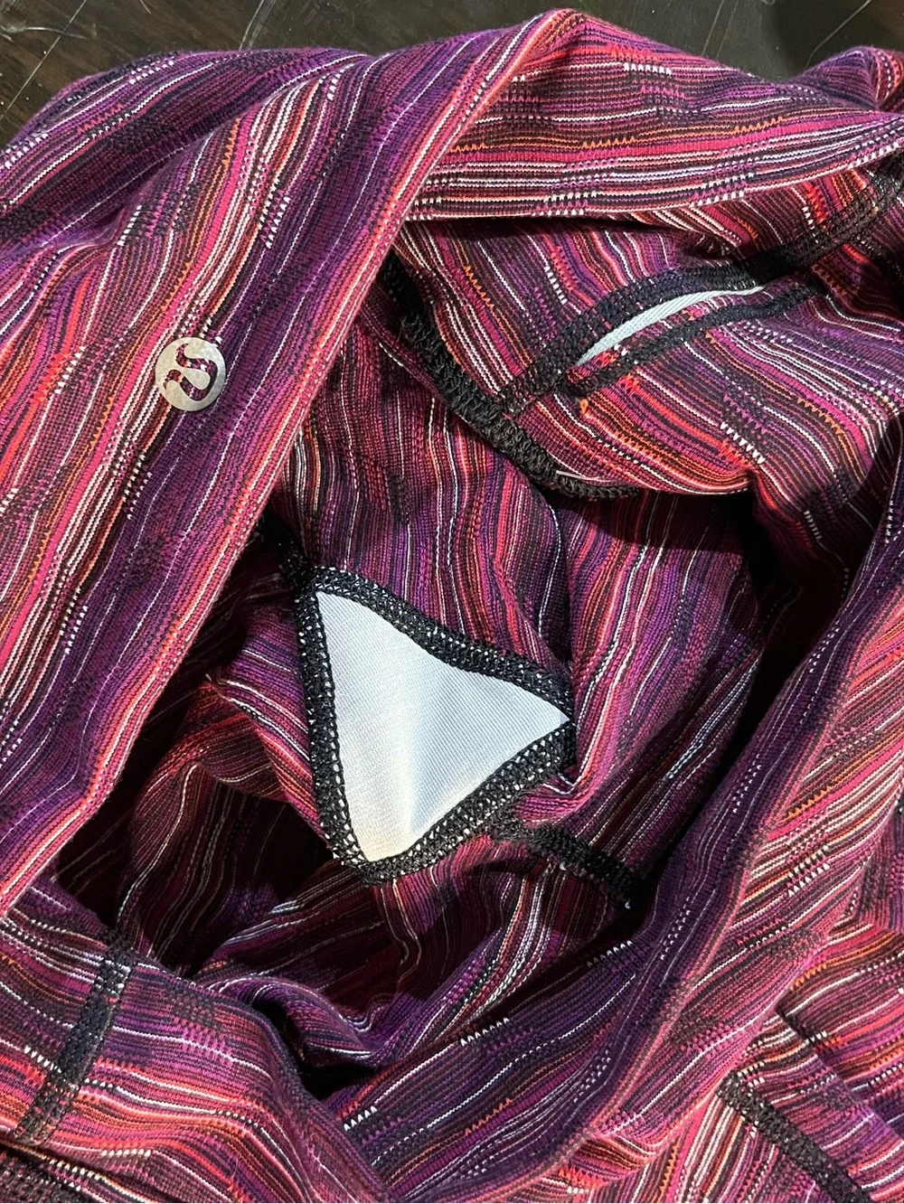 Lululemon Wunder Under Space Dye Twist Regal Plum Alarming Crop Leggings